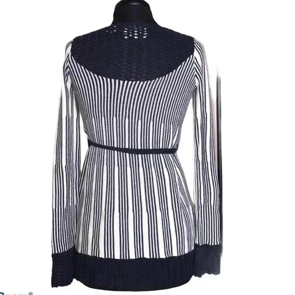 Sparrow Striped Crochet Knitted Cardigan Sweater Size XS - Picture 2 of 6